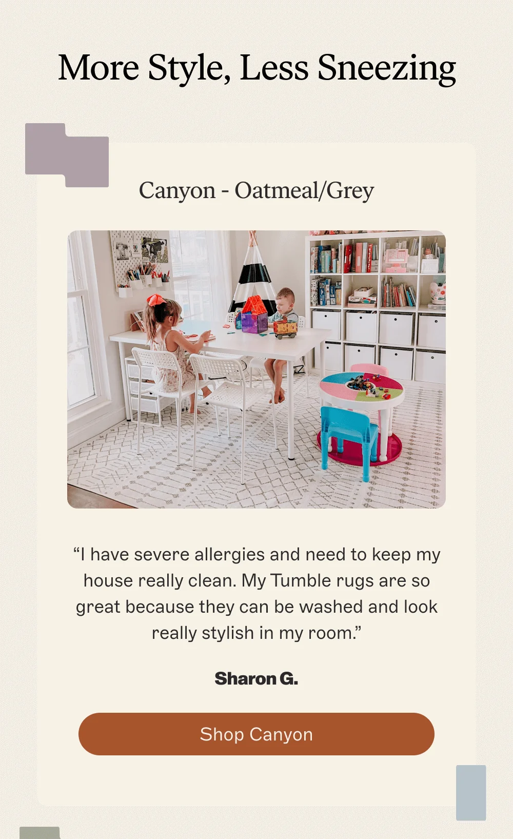 More Style, Less Sneezing [ Shop Canyon ]