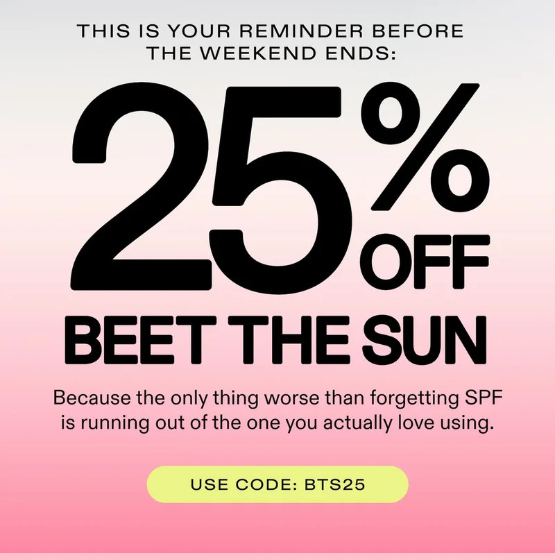 THIS IS YOUR REMINDER: 25% OFF