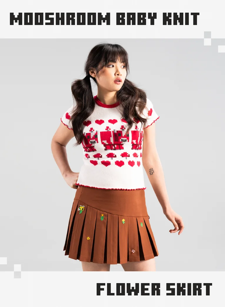Mooshroom Baby Knit / Flower Skirt