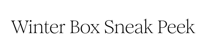 Winter Box Sneak Peek