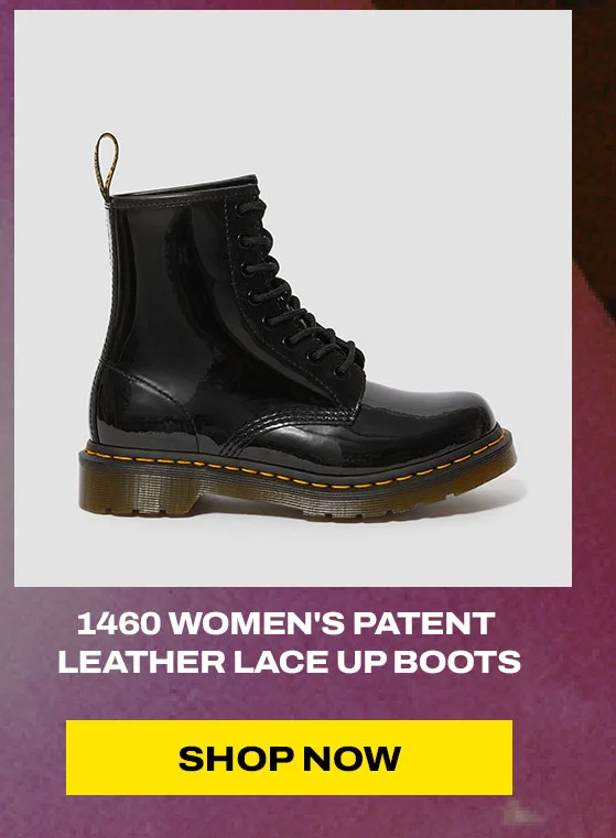 1460 WOMEN'S PATENT LEATHER LACE UP BOOTS
