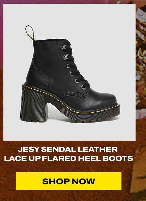 Jesy Sendal Leather Lace Up Flared Heel Boots