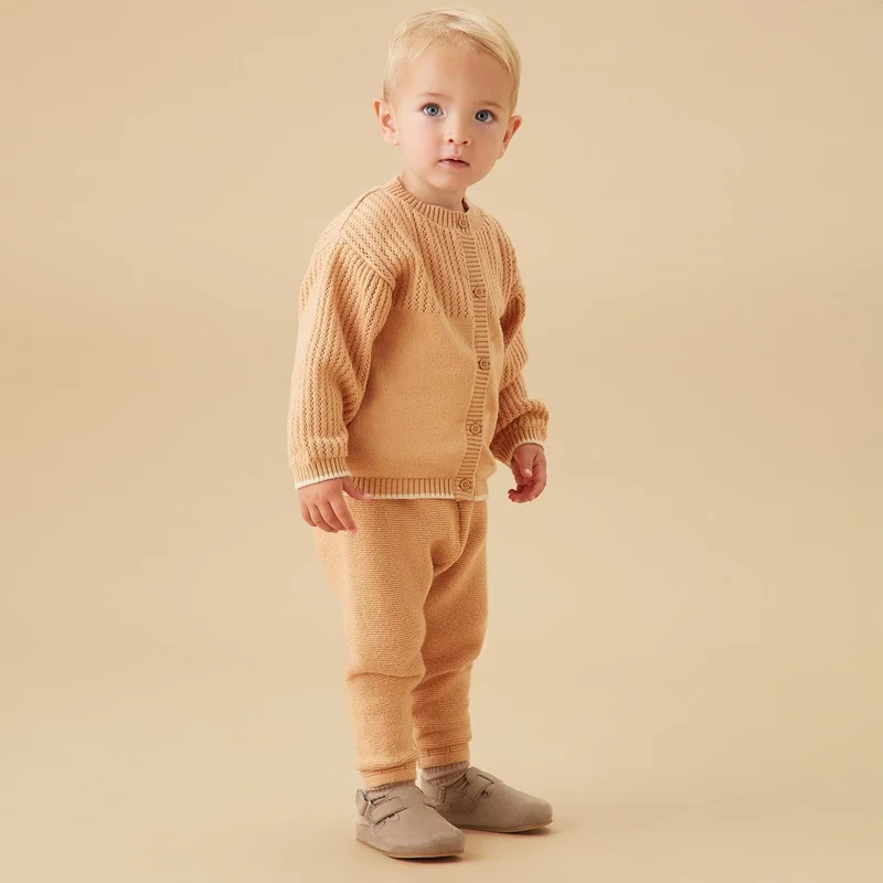 Image of Tan Knitted Leggings