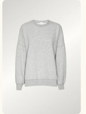 LuxeFleece Oversized Sweatshirt in Light Heather Gray