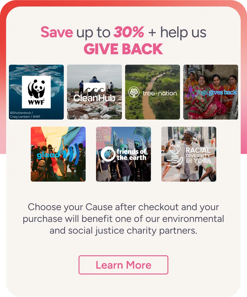 Save up to 30% and help us give back