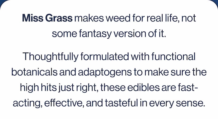 Miss Grass makes weed for real life
