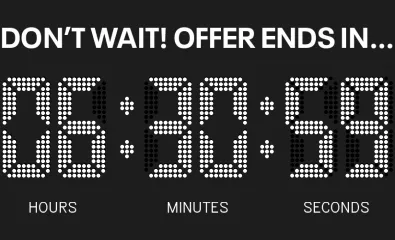 DON'T WAIT, OFFER ENDS IN...