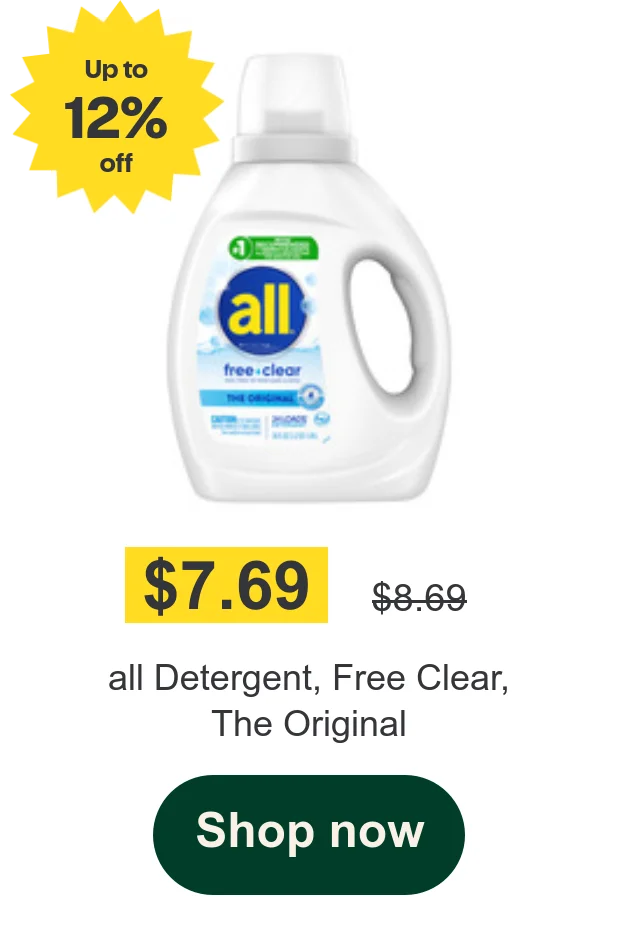 all Detergent, Free Clear, The Original