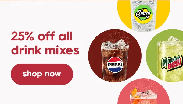 Save 25% off drink mixes Save 25% off drink mixes
