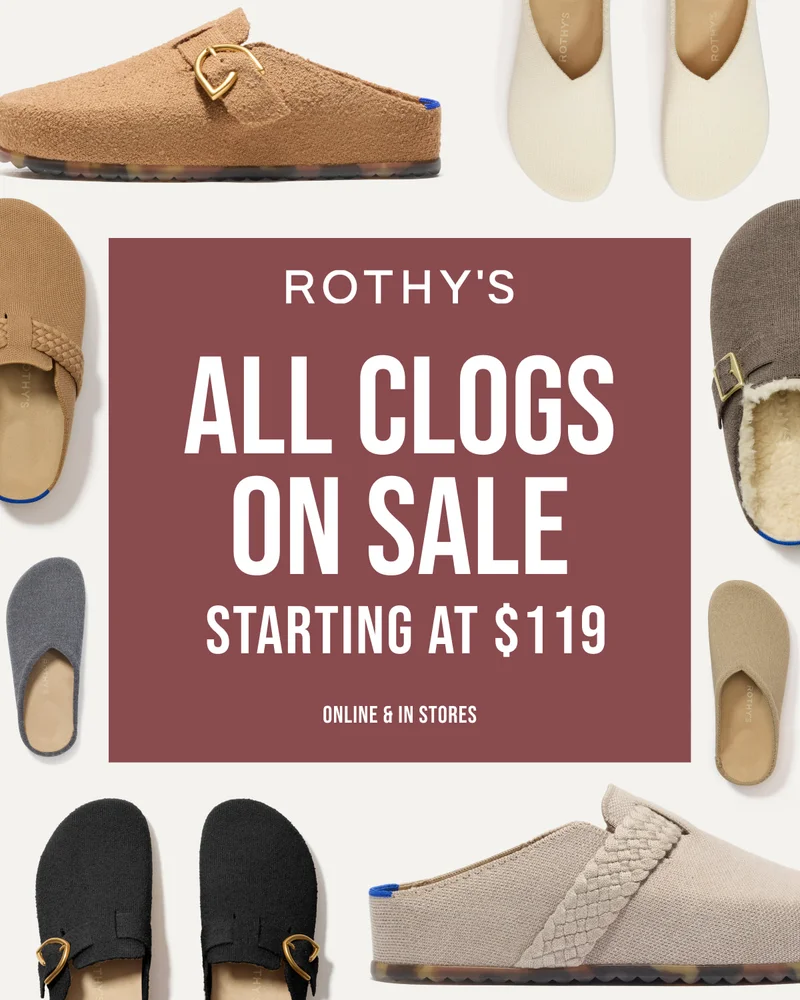 ALL CLOGS ON SALE STARTING AT $119 ONLINE & IN STORES