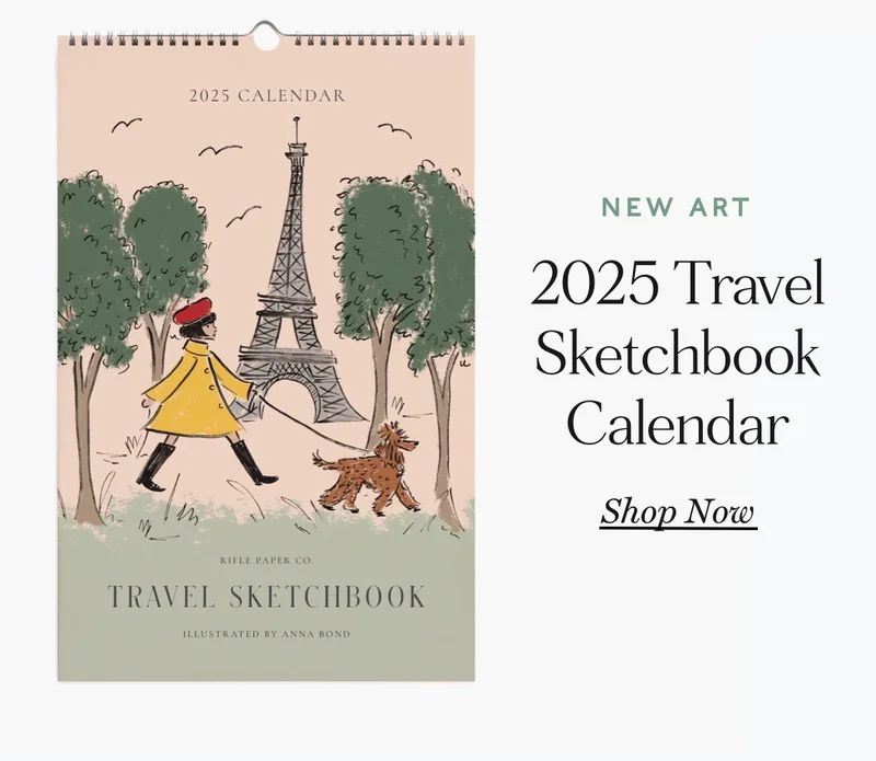 New Art: 2025 Travel Sketchbook Calendar