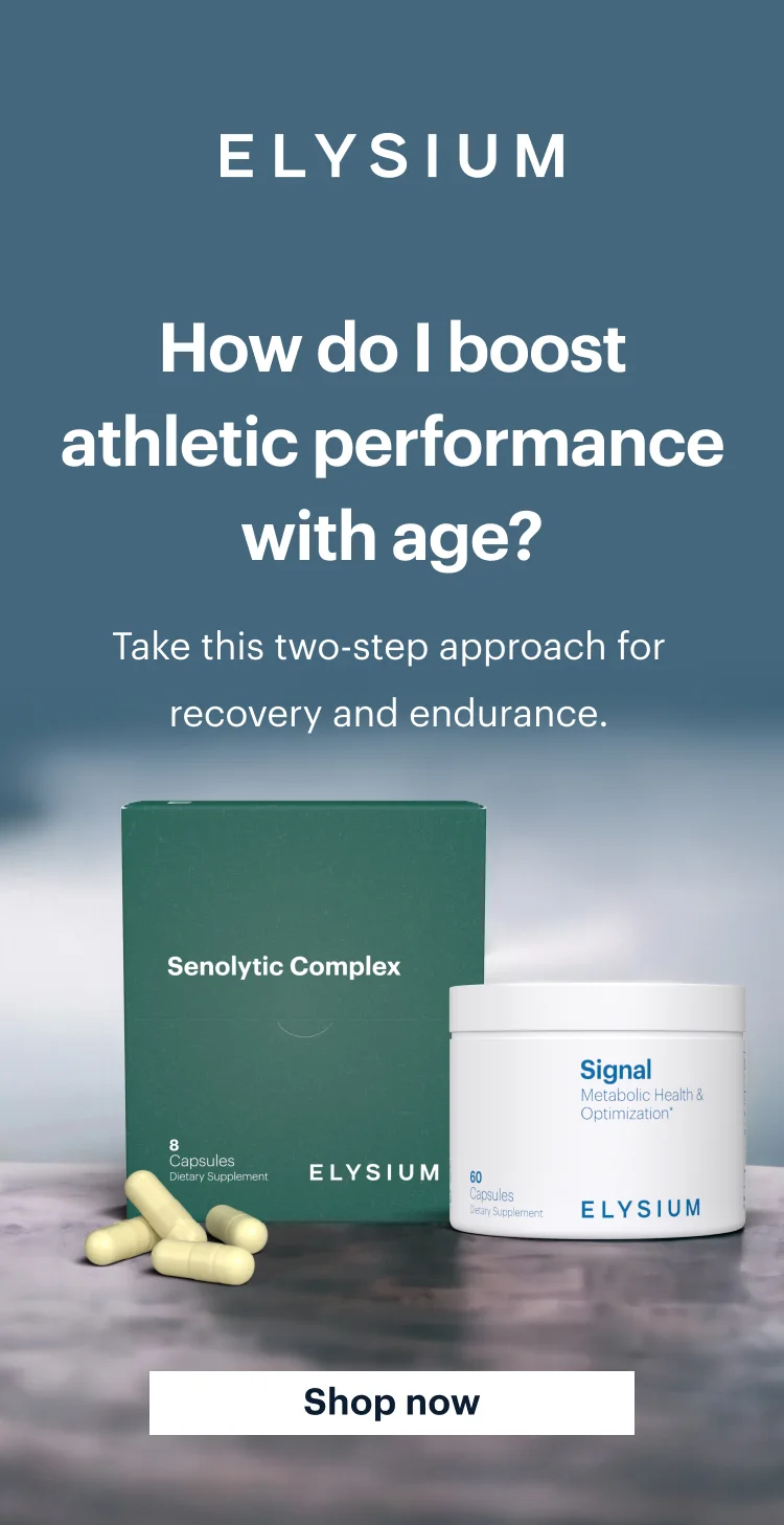 ELYSIUM | How do I boost athletic performance with age? Shop now