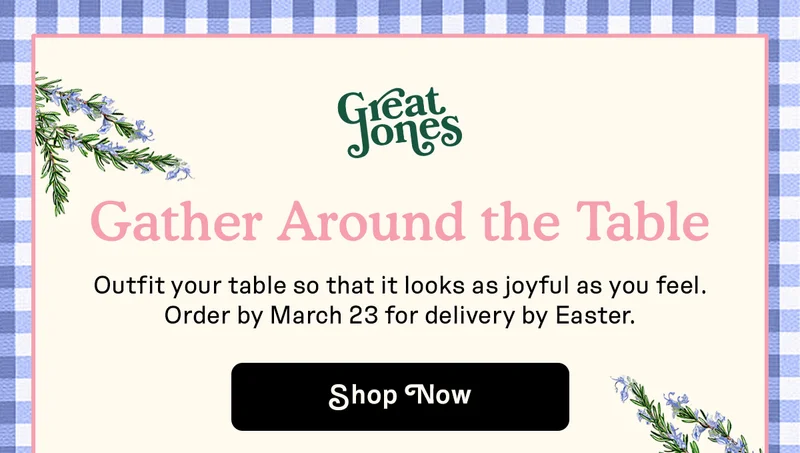 Outfit your table with Great Jones for Easter
