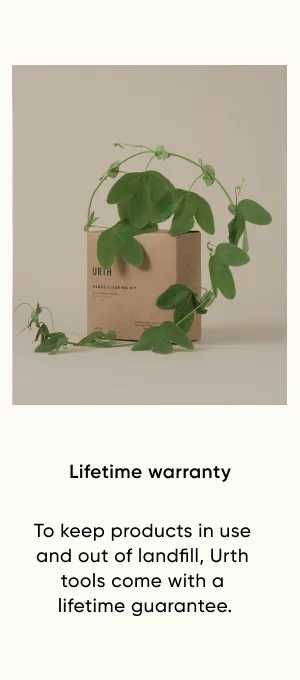 Lifetime warranty - To keep products in use  and out of landfill, Urth  tools come with a  lifetime guarantee.