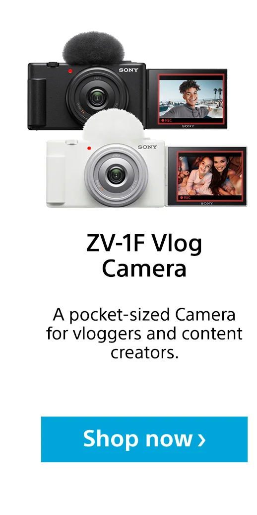 ZV-1F Vlog Camera | A pocket-sized Camera for vloggers and content creators. | Shop now