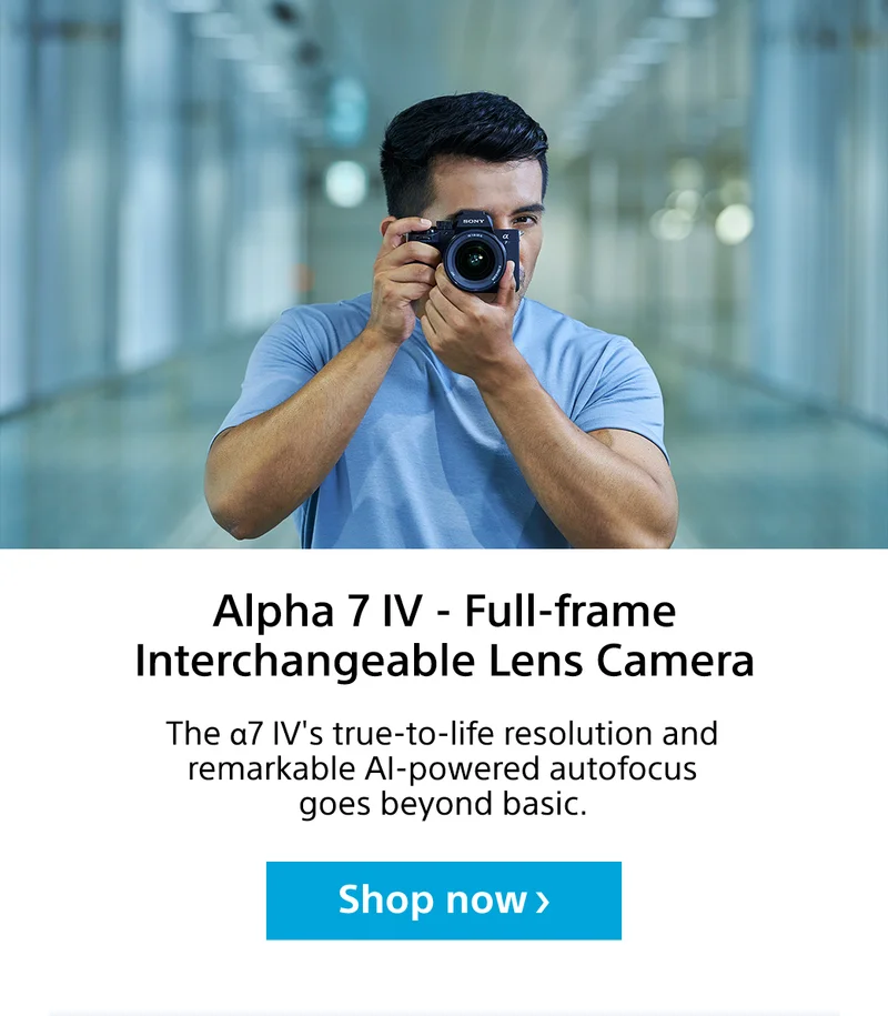 Alpha 7 IV - Full-frame Interchangeable Lens Camera | The α7 IV's true-to-life resolution and remarkable AI-powered autofocus goes beyond basic. | Shop now