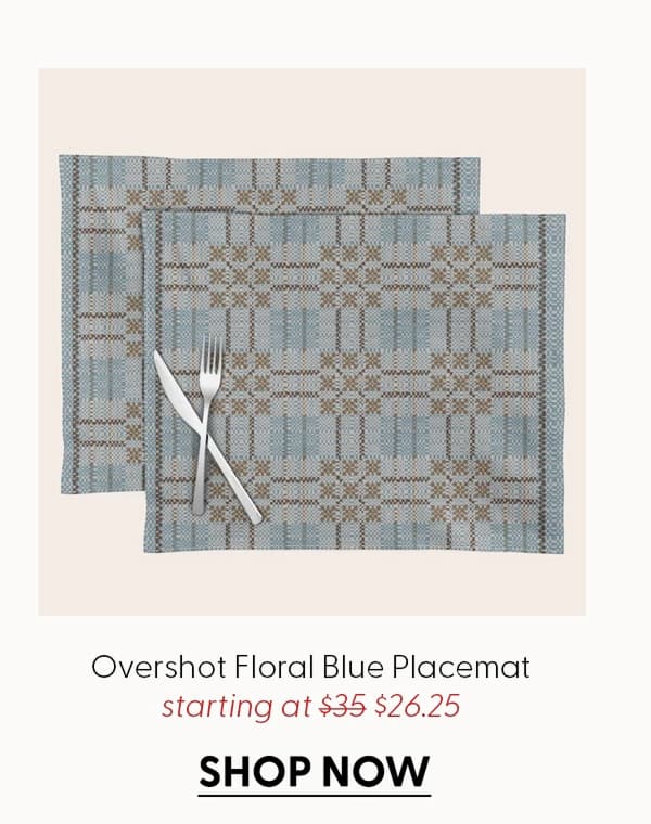 Overshot Floral Blue Placemat