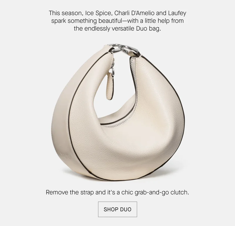 Remove the strap and it's a chic grab-and-go clutch.