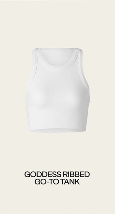 GODDESS RIBBED GO-TO TANK