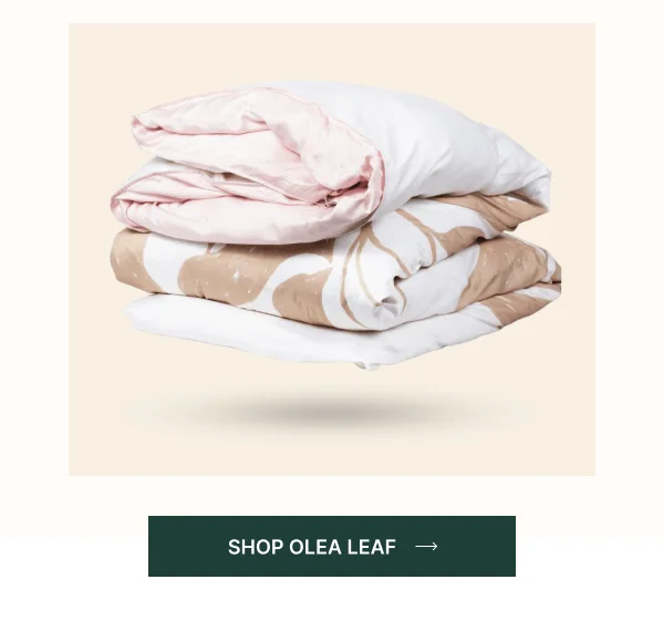 Best lightweight cooling duvet for hot sleepers • Shop Olea Leaf