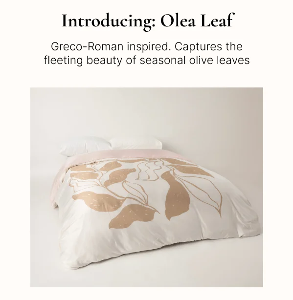 Introducing: Olea Leaf • Greco-Roman inspired. Captures the fleeting beauty of seasonal olive leaves