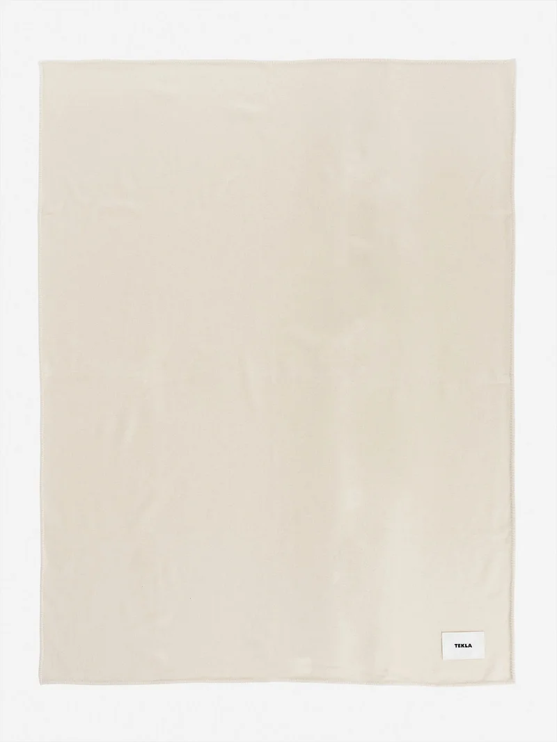 Image of TEKLA Lambswool Blanket - Snow