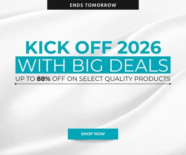 Kick Off 2026 with Big Deals: Up to 86% Off on select quality products. Shop Now!