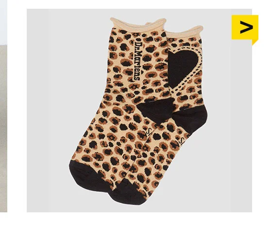 Leopard Heart Cotton Blend Socks
