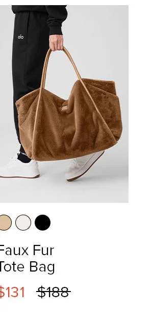 FAUX FUR TOTE BAG