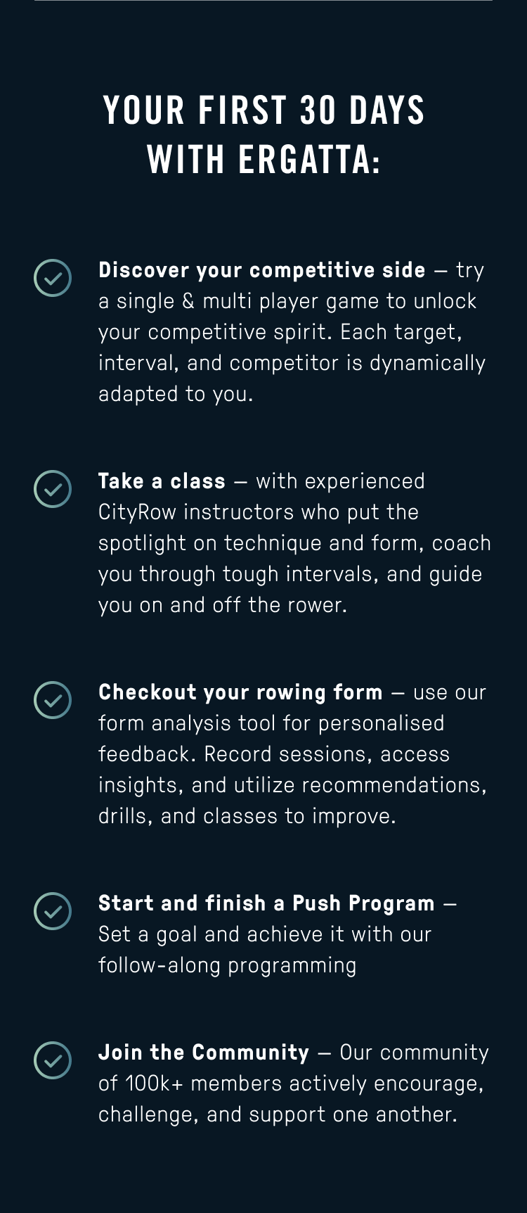Your first 30 days with Ergatta