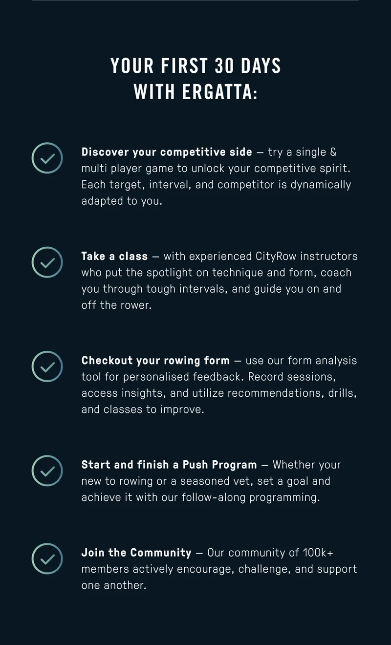 Your first 30 days with Ergatta