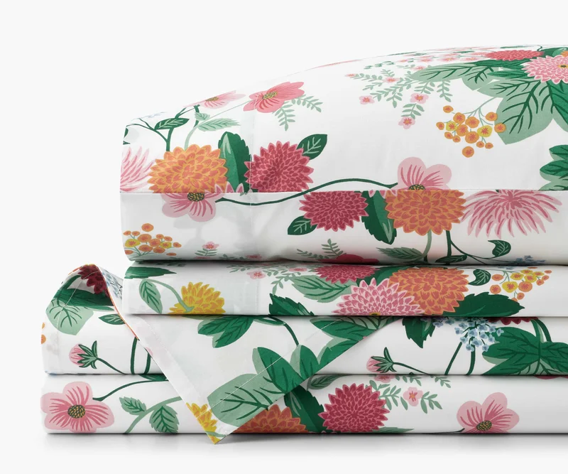 Image of Percale Sheet Set - Dahlia