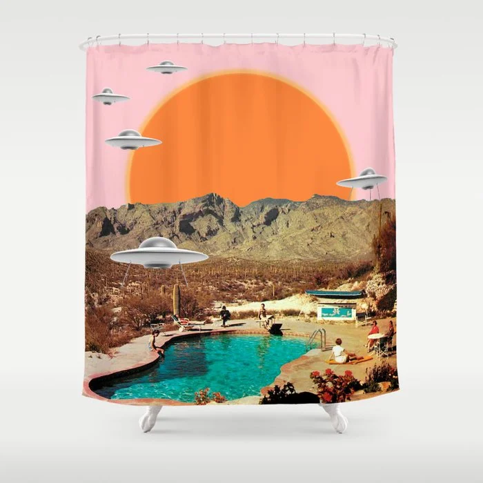 They've arrived! (UFO) Shower Curtain Shower Curtain