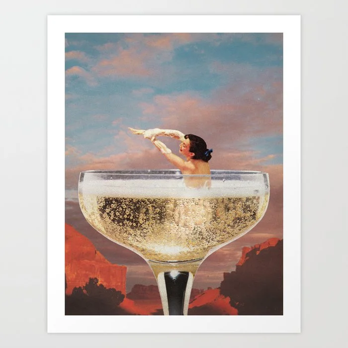 CHAMPAGNE DREAMS by Beth Hoeckel Art Print Art Print