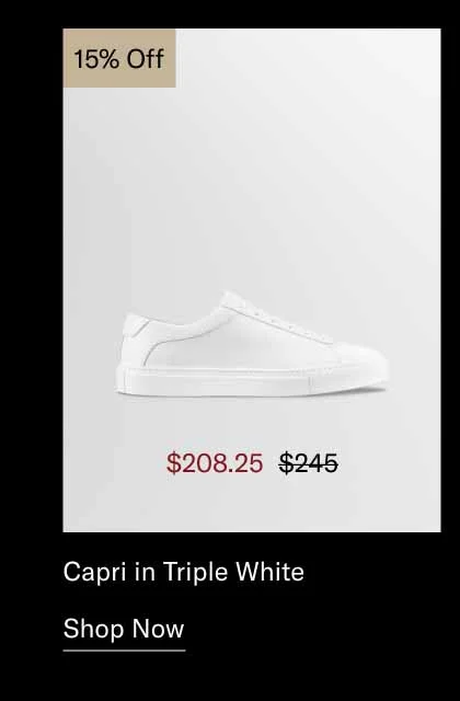 Capri in Triple White 15% Off-Shop Now
