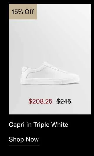 Capri in Triple White 15% Off-Shop Now
