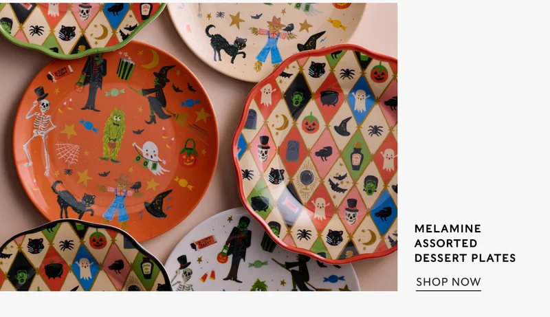 MELAMINE ASSORTED DESSERT PLATES SHOP NOW