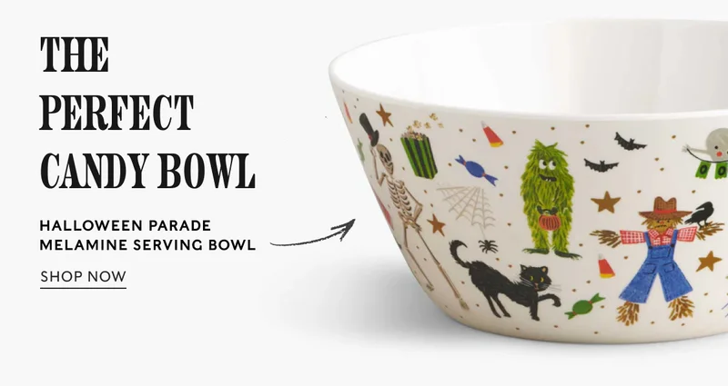 THE PERFECT CANDY BOWL HALLOWEEN PARADE MELAMINE SERVING BOWL SHOP NOW