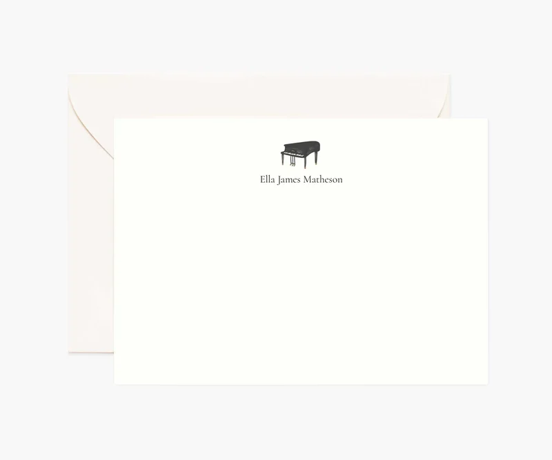 Image of Arts Personalized Stationery  - Piano