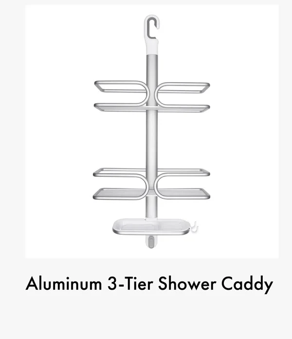 Aluminum 3-Tier Shower Caddy