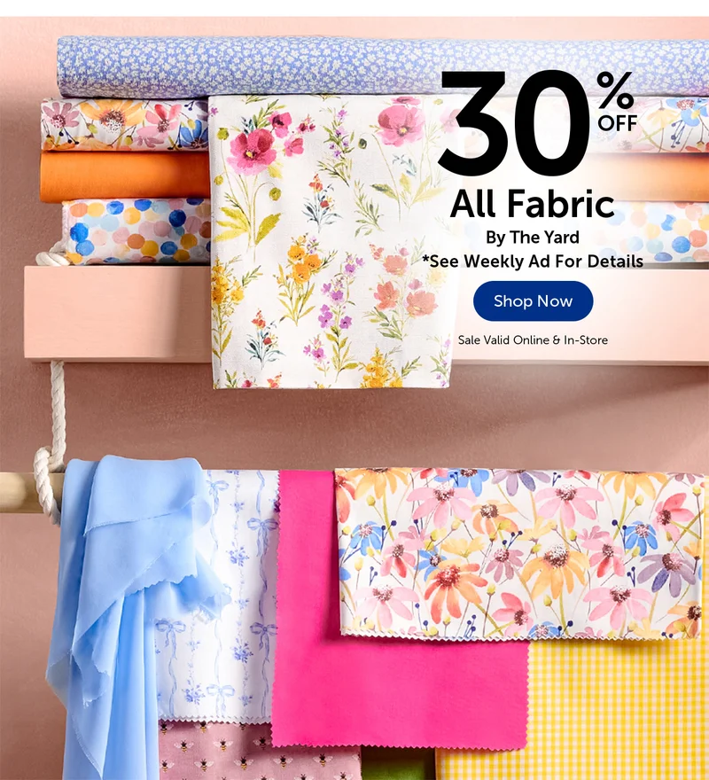 30% Off All Fabric - By The Yard