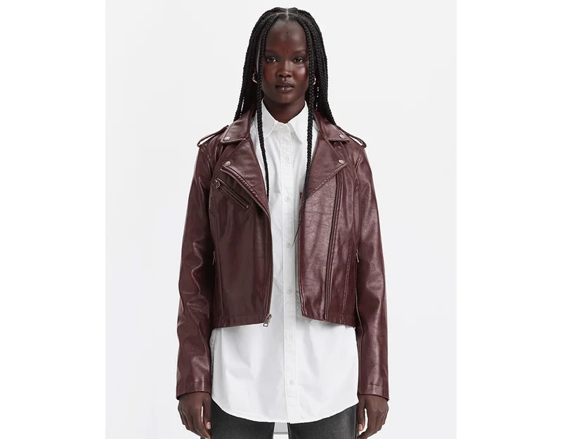 SHOP FAUX LEATHER MOTO JACKET