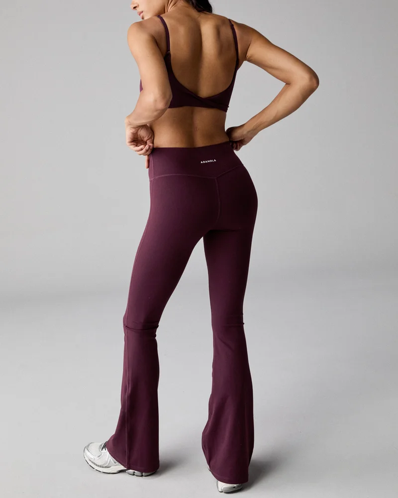 Flared Yoga Pant - Dark Cherry