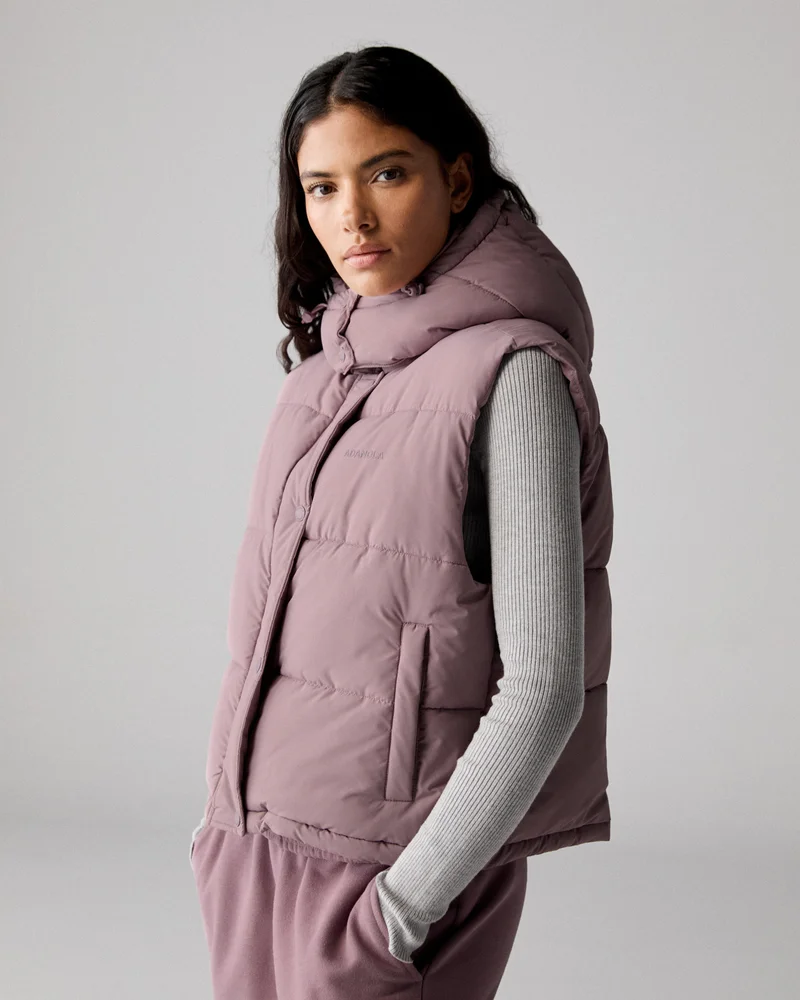 Hooded Puffer Gilet - Dusk Purple