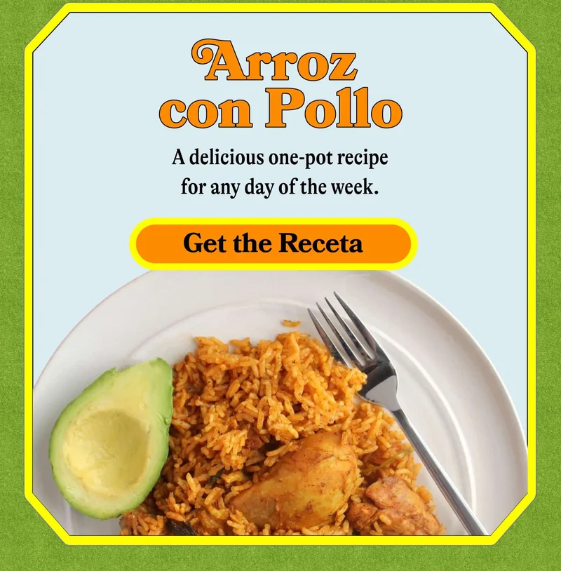 Arroz con Pollo A delicious one-pot recipe for any day of the week. GET THE RECETA