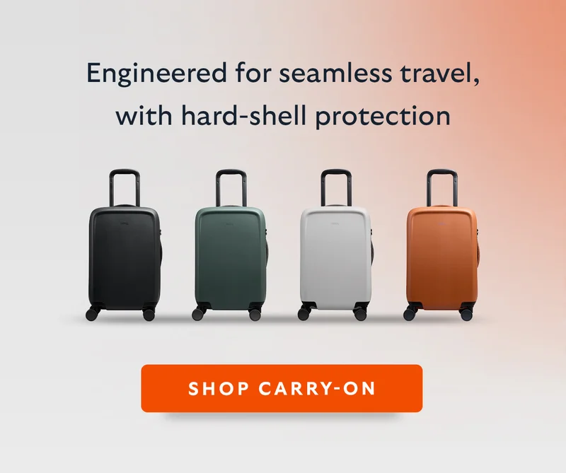 Engineered for seamless travel, with hard-shell protection [CTA] Shop Carry-On
