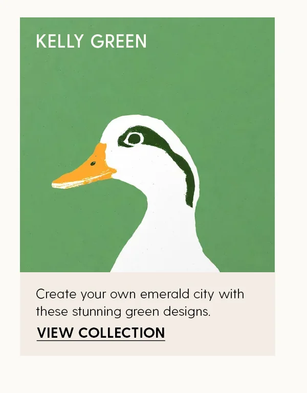 Kelly Green | Create your own emerald city with these stunning green designs. | View Collection