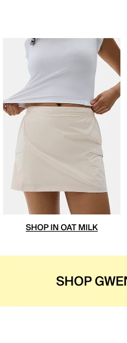 Shop GwenUV Skort in Oat Milk