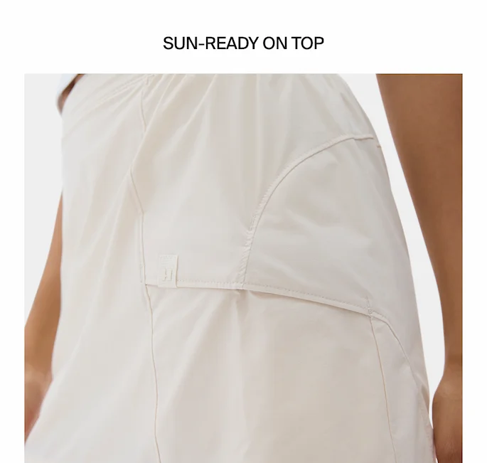 Shop GwenUV Skort in Oat Milk