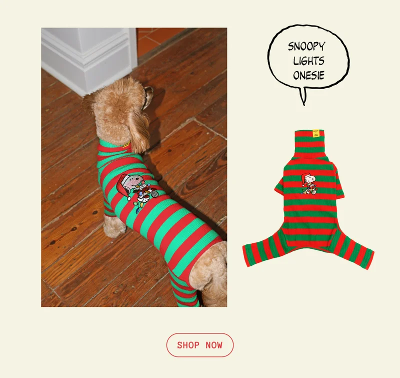 Snoopy Lights Stripe Onesie